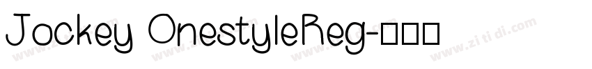 Jockey OnestyleReg字体转换